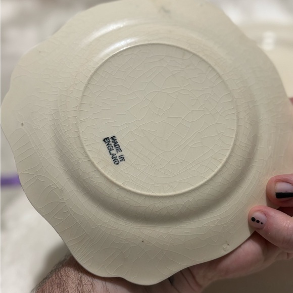 Vintage Set of 6 Hand Painting Luncheon Plates - Picture 4 of 7